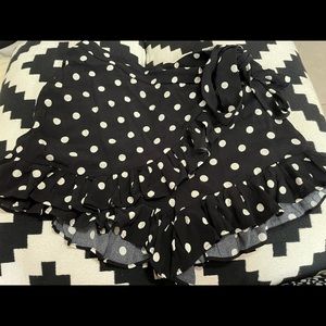 Zara- polka dots shorts with ruffles details at the bottom